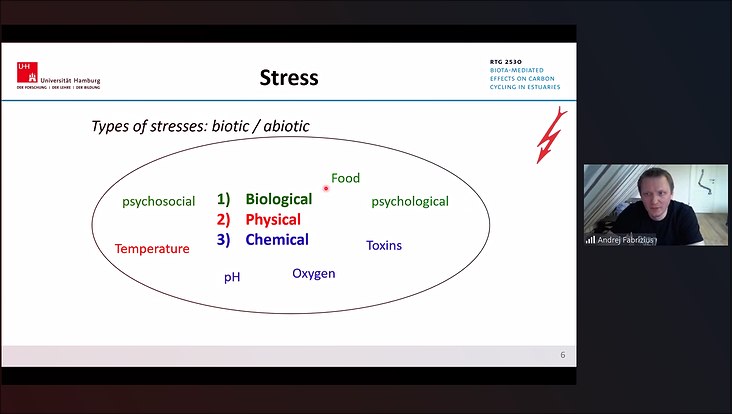 Screenshot of Dr. Andrej Fabrizius giving his lecture via ZOOM.