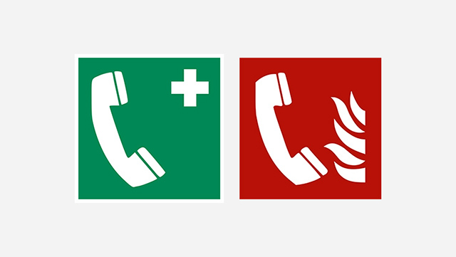 Symbol Notfall-Nummern